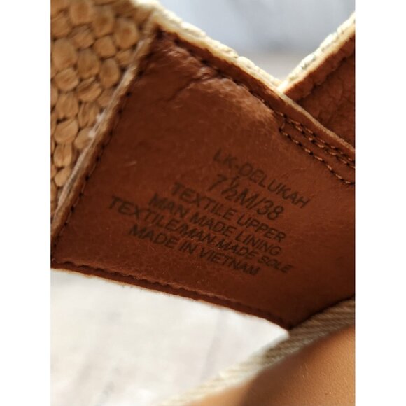 Lucky Brand Women's Size 7.5 M Delukah Ankle Strap Slingback Wedge Sandals (647 - Picture 10 of 11